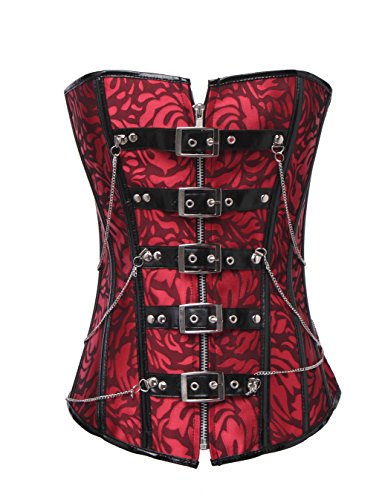 Coser Paradise classic red Overbust Strapless Bodyshaper Corset Bustiers Coser Paradise classic red Overbust Strapless Bodyshaper Corset Bustiers
